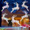 Rps852 Reno Navideño Prisma Arcoíris Pegatina Electrostática para Vidrio Película Decorativa Colorida Festiva Atrapasoles
