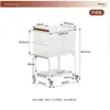 Cesta de lavandería apilable, organizador de ropa de doble capa, carrito pequeño, estante de almacenamiento, cesto de lavandería móvil para baño y tocador