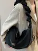 Bolsa Plissada de Grande Capacidade para Mulheres, Elegante Nova Bolsa Dumpling 2026, Design de Cor Sólida, Bolsa de Ombro Transversal para o Dia a Dia