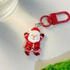Llavero navideño de dibujos animados versión Q, lindo alce, colgante para bolso de Papá Noel, divertido muñeco de nieve, accesorios para novias