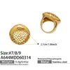Anel Vazado de Design Exagerado Transfronteiriço em Aço Inoxidável Banhado a Ouro 18K Anel Simples Estiloso Versátil Joia