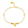 Tobillera de imitación estilo coreano 24k Oro Joyería de playa lingote de la suerte y arena joyería de oro moda linda regalo de cumpleaños