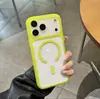 Estilo Coreano Ins Magnético Aplicable para Apple 17ProMax Sensación de Alta Gama 17 Pareja 18 Color Caramelo 17Pro Funda de Teléfono