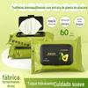 Asas de flor de algodão abacate 60 peças toalha de limpeza facial descartável portátil hidratante extração toalhetes de limpeza