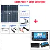 Panel solar monocristalino de 50W, carga y descarga inteligentes, sistema solar anti-sobrecarga