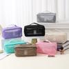 Bolsa de Cosméticos de Malla Transfronteriza de Gran Capacidad de Alta Gama Portátil Multicapa Multifuncional con Particiones para Viaje Almacenamiento de Productos para el Cuidado de la Piel