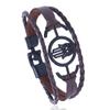 AliExpress Amazon Mais Vendido Produto Único Pulseira Masculina de Couro Sintético de Palma Tecida à Mão Pulseira Criativa de Estilo Étnico