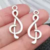 Instrumento Musical Prata Antiga Símbolo Musical Pingente Retrô Liga Joia Pingente DIY Pulseira Colar Acessórios Chaveiro