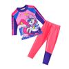 Traje de baño para niños con protección solar de manga larga, conservador, estampado de letras para niños medianos y grandes, traje de baño para resort de aguas termales, traje de baño dividido transfronterizo