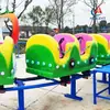 Equipo de Atracción Pulpo Verde 3m de Altura Operativa Cinturón de Seguridad Protección Tren de Rieles para Niños Fabricante Suministro