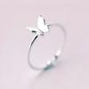 Anillo Abierto de Mariposa Pequeña Estilo Coreano Temperamento Simple Dulce Brillo Anillo de Mariposa Estudiante Femenino Regalo para Novia