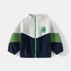 Jaqueta de Fleece Infantil 2026 Nova Outono e Inverno Roupas Infantis Atacado Jaqueta com Zíper Color Block Engrossada para Meninos Tendência