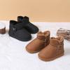 Botas de Neve para Meninos Inverno 2024 Novo Pelo Integrado Sapatos de Algodão Nordestinos Infantis para Crianças Maiores Botas Curtas Aconchegantes Espessadas
