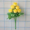 Ramo de simulación margarita pequeña danza flor falsa decoración pequeño ramo flor de plástico canaleta de flores para bodas arreglo floral flor de seda prímula