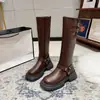 Botas Femininas de Salto Grosso Estilo Chanel, Modernas e Versáteis, Botas Chelsea com Zíper para Mulheres Baixas, Novo Modelo 2025