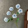 Flores artificiales, arreglo de peonías de 6 cabezas, estilo jardín de Monet, para decoración de salón de bodas, fotografía floral y decoración del hogar; flores artificiales al por mayor