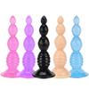 Jiuxi comercio exterior nuevo tapón anal cristal transparente gay dilatador anal color trasero grueso bola de tracción tapón anal grande
