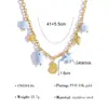 Set de Joyería DIY de Venta Caliente Transfronterizo con Temática Oceánica, Pulsera para Mujer, Collar con Colgante de Estrella de Mar, Caracola y Concha, Moderno y Versátil