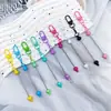 Llavero de Cuentas de Dopamina Hebilla Cuadrada Hebilla Redonda Varilla de Cuentas Pintura Multicolor Llavero para Teléfono Móvil Colgante Pequeño Exquisito