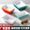 Vajilla de Melamina, Plato Rectangular Tipo Porcelana para Comida Cocinada, Brochetas, Platos Fríos, Uso Comercial, Plato de Exhibición para Platos Estofados y Productos de Pato