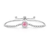 Pulsera de piedras preciosas de colores con corte princesa, de venta caliente en transmisión en vivo, a la moda y versátil, joyería chapada en oro real, disponible para dropshipping