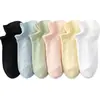 Calcetines Bajos para Mujer para Primavera y Verano, Antideslizantes, Invisibles, Algodón de Cáñamo, Sin Costuras, Antibacterianos, Resistentes a Olores, Absorbentes de Sudor, Corte Bajo, Malla, Calcetines Cortos Invisibles