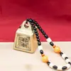 Pieza de mano de latón macizo para atraer riqueza, el Dios de la Riqueza sonríe para dar la bienvenida a la riqueza y el tesoro, Placa de descompresión y Manualidades de juguete