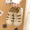 Sandalias Birkenstock de plataforma alta para mujer, calzado de verano para exteriores, nuevo modelo 2026, adecuadas para combinar con faldas, zapatos perforados, sandalias romanas de punta cerrada.
