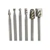 6 peças Broca Rotativa Hss Broca Rotativa de Carboneto Aço Dente Grosso Fresadora de Gravação Marcenaria Broca Rotativa de Alta Velocidade
