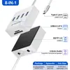 Hub USB 3.0 de 8 Puertos Adecuado para Teclado/Ratón/Lector de Tarjetas