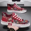 Zapatos Casuales para Hombre, Cómodos y Versátiles, Tenis Deportivos de Moda, Zapatos de Lona Estampados para Hombre, Tenis de Caña Baja para Estudiantes y Adolescentes