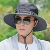Sombrero de Sol para Exteriores de Verano, Mascarilla Anti-UV, Sombrero de Sol para Hombres y Mujeres, Montañismo, Pesca, Sombrero de Pescador, Ala Ancha