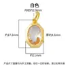 Prata Esterlina S925 Estilo Ins Pingente de Gema Facetada de Diamante Artificial Banhado a Ouro Pulseira Pingente de Colar Contas DIY