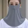 Chal Máscara de Seda de Hielo sin Costuras Protección Solar para el Cuello Protección UV Máscara Ligera para Mujeres Cubre Toda la Cara Cubierta Facial Transpirable