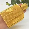 Apertura Conjunto de Anillos de Pulsera de Cobre Dubai Hueco Tallado Chapado en Oro Joyería Novia Shale Joyería de Oro Venta Directa de Fábrica