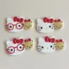 Nuevos Gafas Gato Oso Kt Accesorios Pasador DIY Decoración Funda de Teléfono Móvil Agujero en Zapatos con Decoración de Pegamento Crema