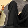 Pantalones de Hombre 2026 Nuevo Diseño de Gofre Casuales Rectos de Corte Holgado Juventud Estilo Hong Kong Pantalones de Pierna Ancha Largos hasta el Suelo