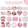 20 Peças de Ímãs Macios Estilo Ins Rosa, Coração Doce Feminino, Pequeno Fresco Estilo Coreano para Casa DIY Ímãs Magnéticos Decorativos para Geladeira