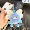 Llavero de Conejo con Pajarita, Peluche Colgante para Mochila, Accesorio para Llavero de Coche para Mujeres, Estilo Fresco y Dulce