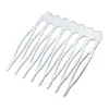 Peine pequeño de metal ojo de caballo, pasador de disfraz semiacabado, accesorio para el cabello de novia, peine invertido, peine de metal de 8 dientes