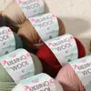 Hilo de Lana Merino Peinada al por Mayor Transfronterizo 50g para Tejer a Mano, Crochet, Suéter, Gorro, Bufanda, Hilo Completo