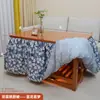 Mesa de Fuego Rectangular Plegable para Uso Doméstico, Mesa Calefactora Simple de Bambú para Invierno, Mesa Calefactora para Sala de Estar 1.2m