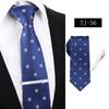 Corbata de Negocios a Rayas para Hombre Formal Profesional Roja Azul Atada a Mano Imitación Seda 7.5cm Stock Listo de Fábrica