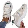 Zapatillas de Plataforma para Mujer Otoño 2025 con Tacón Oculto, Suela Gruesa, Superficie de Cuero, Zapatos Deportivos Casuales, Zapatillas para Correr, Estilo Pareja Zapatos para Hombre