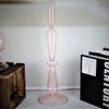 Vaso Castiçal de Vidro Rosa Decorações de Mesa Românticas Nicho de Casa Seca Artesanato em Vidro