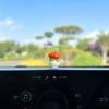 Lindos adornos pequeños frescos simulados en maceta para coche, adornos para coche eléctrico de niña, decoraciones interiores para coche, adornos pequeños para consola central de coche