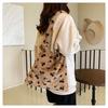 Bolso bandolera informal, sencillo y personalizado de felpa para otoño e invierno, bolso de hombro versátil de gran capacidad, bolso de mano para uso diario.