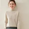 Baicai Veludo Cashmere Gola Meia-Alta 2026 Outono/Inverno Novo Estilo Coreano Versátil Macio Pegajoso Preguiçoso Tricô Top para o Dia a Dia