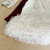 Vestido Chaleco Estilo Pequeño Chanel de Alta Gama para Niñas con Cuello de Muñeca, Lazo, Vestido de Princesa y Falda Abullonada
