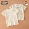 Camiseta de Manga Corta para Niña 2026 Verano Nuevo Estilo Ropa Infantil Camiseta Casual de Cuello Redondo para Niños Camiseta Básica de Algodón Puro para Bebé Niña